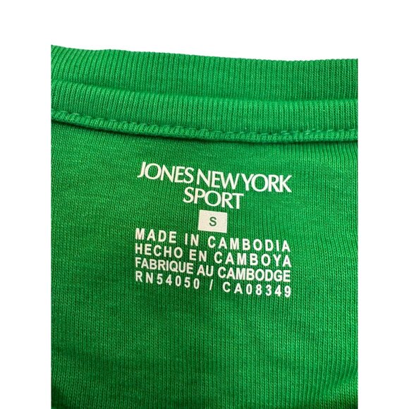 Jones New York Sport Womens T-Shirt Small Green 100% Cotton - Picture 2 of 4